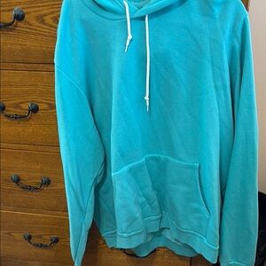 Turquoise Hoodie with Front Pocket